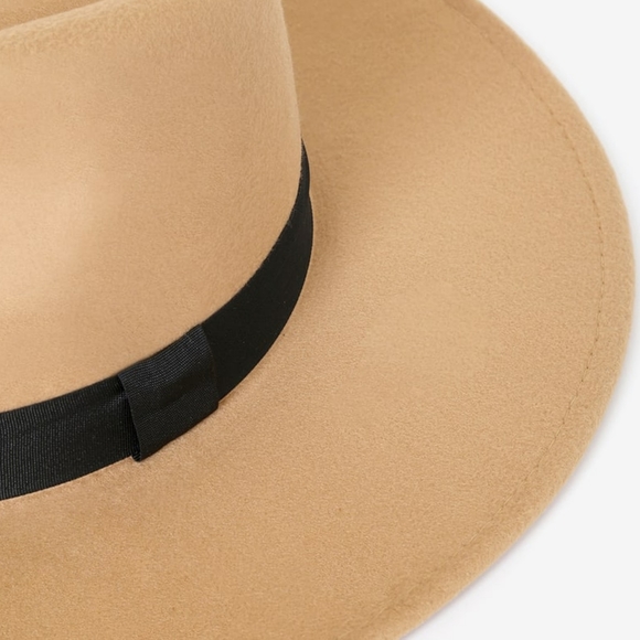 "So Many Words" LULUS Tan Fedora Structured Wide Brim Bohemian Hat (NWT) - Picture 8 of 16